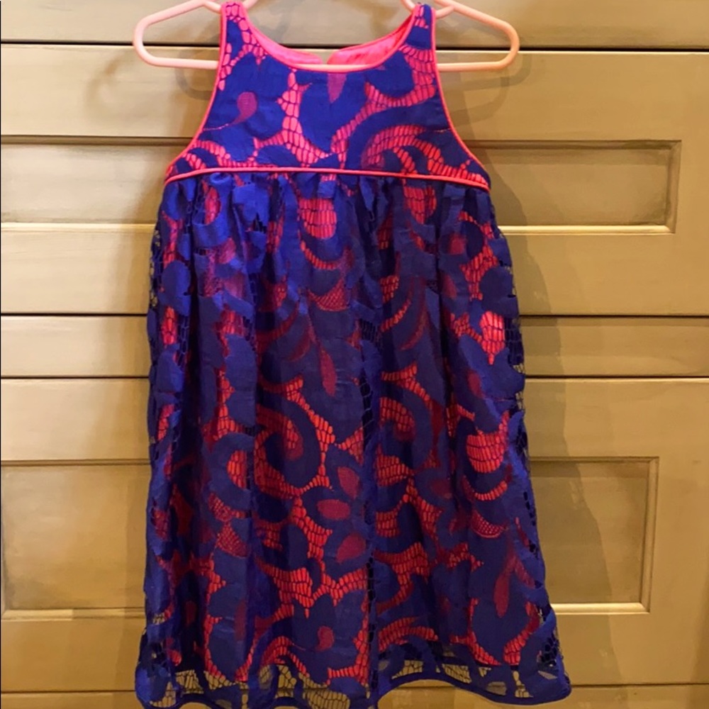 Milly Minis Girls Lace dress Pink Blue girls 4
